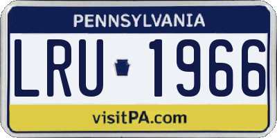 PA license plate LRU1966