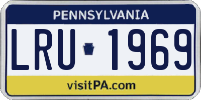 PA license plate LRU1969