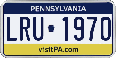 PA license plate LRU1970