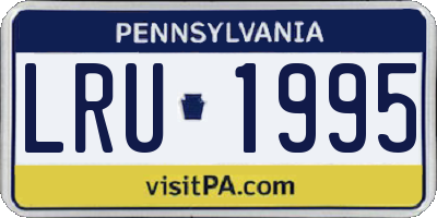 PA license plate LRU1995