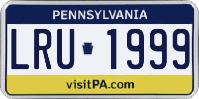 PA license plate LRU1999