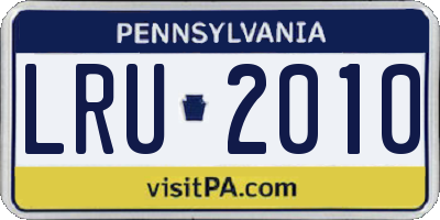 PA license plate LRU2010