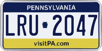 PA license plate LRU2047