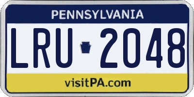 PA license plate LRU2048