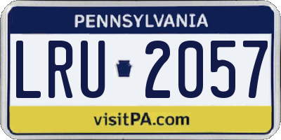 PA license plate LRU2057