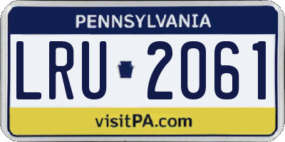 PA license plate LRU2061