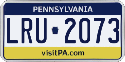 PA license plate LRU2073