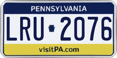 PA license plate LRU2076