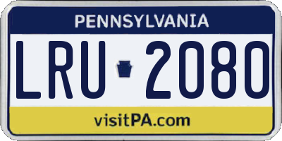 PA license plate LRU2080