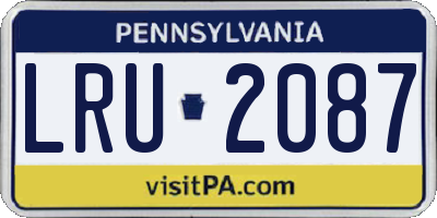 PA license plate LRU2087