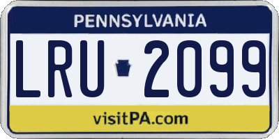 PA license plate LRU2099