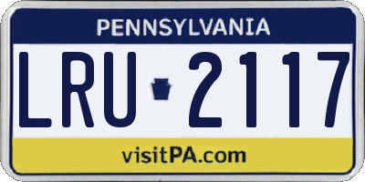 PA license plate LRU2117