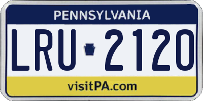 PA license plate LRU2120