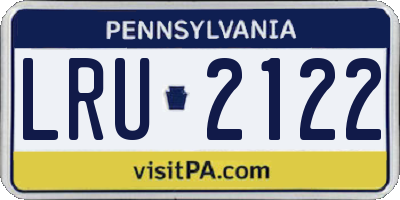 PA license plate LRU2122