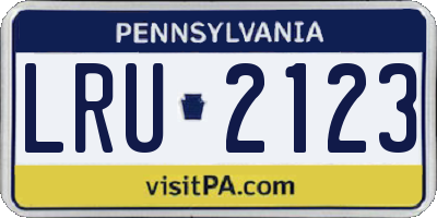 PA license plate LRU2123