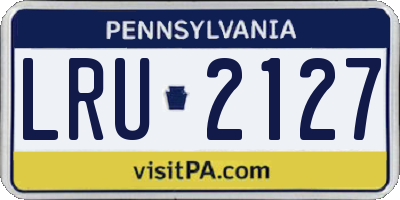 PA license plate LRU2127