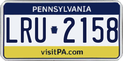 PA license plate LRU2158