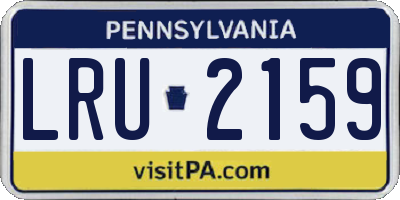 PA license plate LRU2159