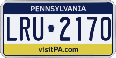 PA license plate LRU2170
