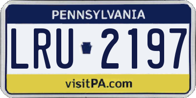 PA license plate LRU2197