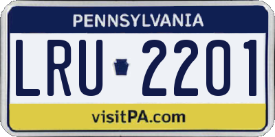PA license plate LRU2201