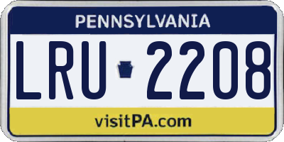 PA license plate LRU2208