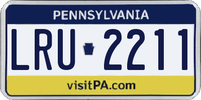 PA license plate LRU2211