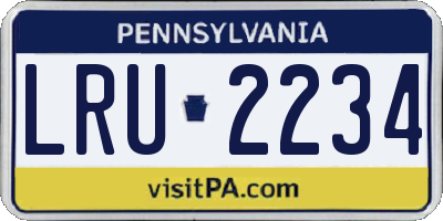 PA license plate LRU2234