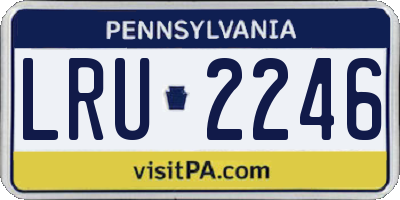 PA license plate LRU2246