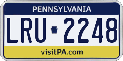 PA license plate LRU2248