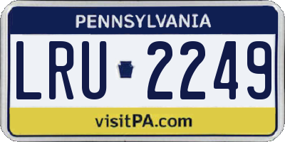 PA license plate LRU2249
