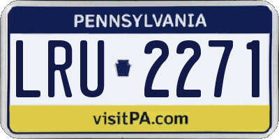PA license plate LRU2271