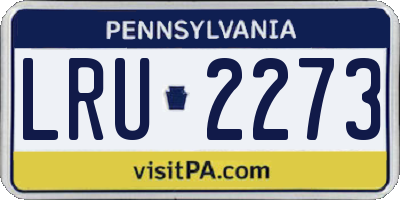 PA license plate LRU2273