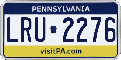 PA license plate LRU2276