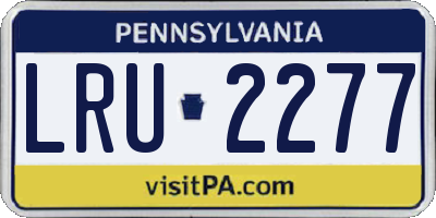 PA license plate LRU2277