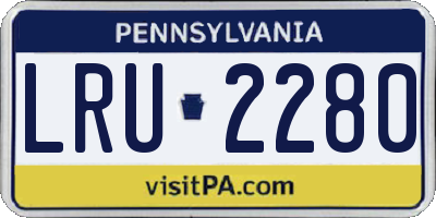 PA license plate LRU2280