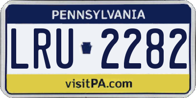 PA license plate LRU2282