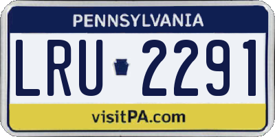 PA license plate LRU2291