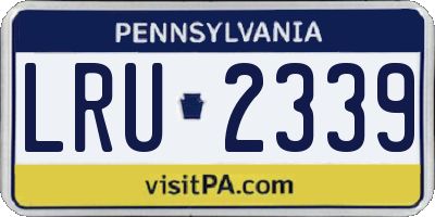 PA license plate LRU2339