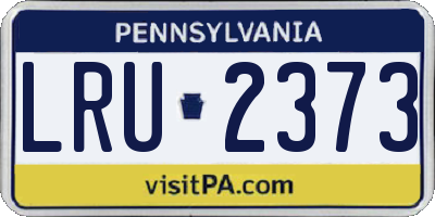 PA license plate LRU2373