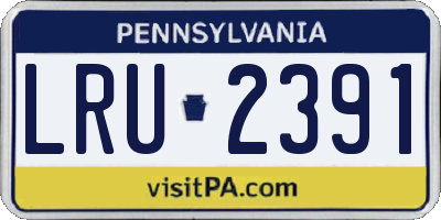 PA license plate LRU2391