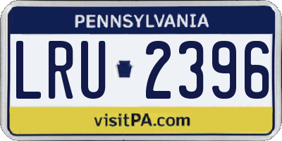 PA license plate LRU2396