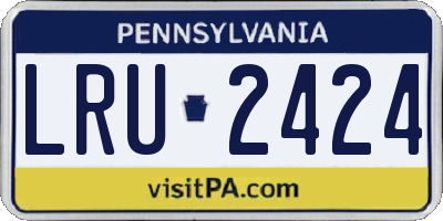 PA license plate LRU2424