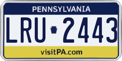 PA license plate LRU2443