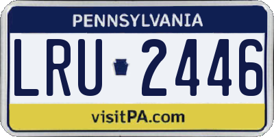 PA license plate LRU2446
