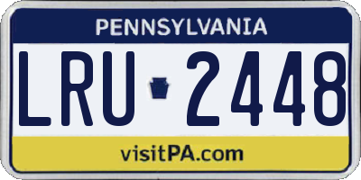 PA license plate LRU2448