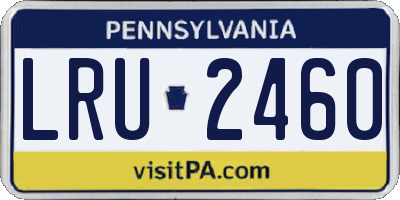 PA license plate LRU2460