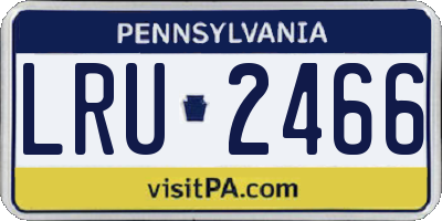 PA license plate LRU2466