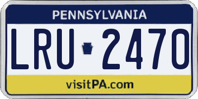 PA license plate LRU2470