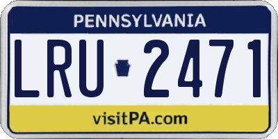 PA license plate LRU2471